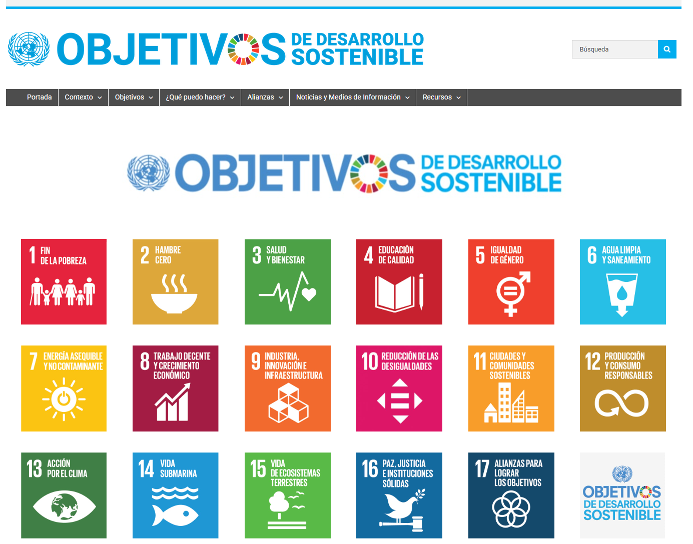 Agenda 2030 ONU - Objetivos de Desarrollo Sostenible